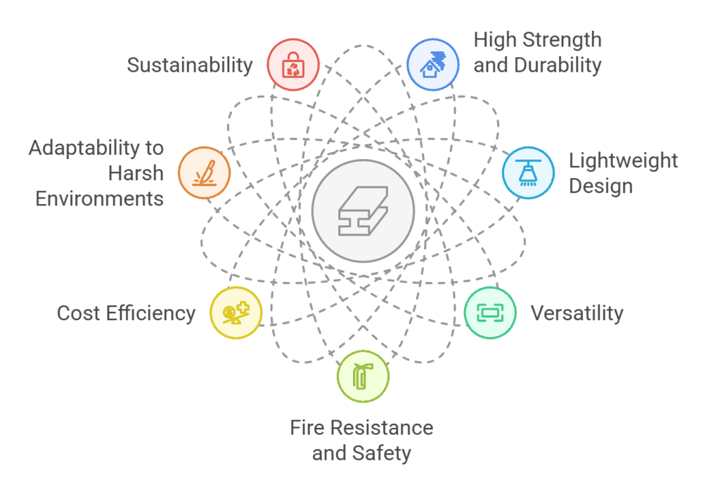 7 key advantages of steel purlins