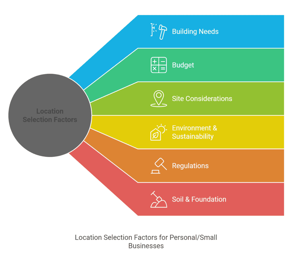 location selection factors for personal or small business