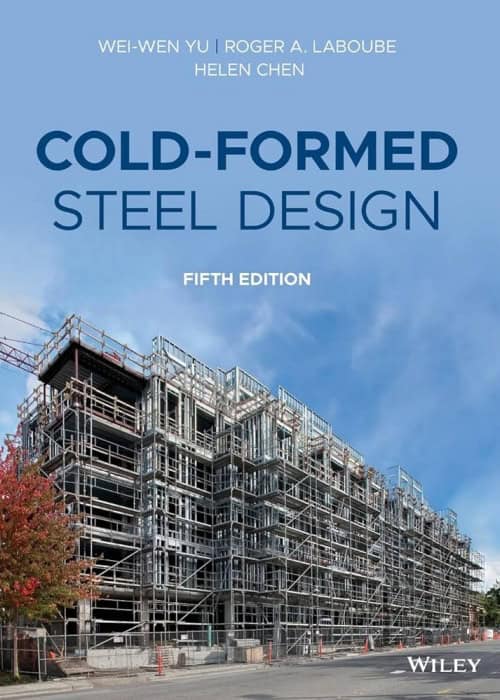 หน้าปกหนังสือ "Cold - Formed Steel Design" พิมพ์ครั้งที่ 5 ภาพอาคารที่กำลังอยู่ระหว่างการก่อสร้าง