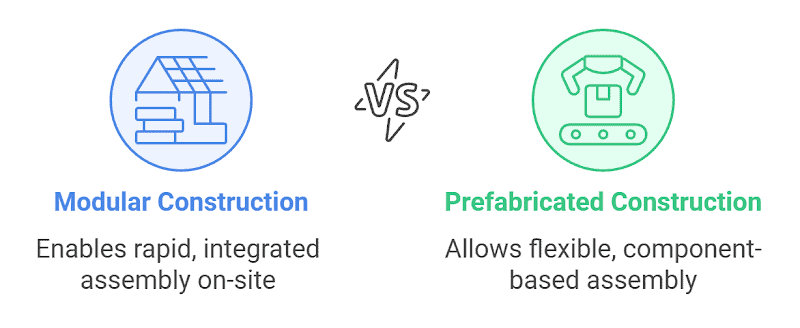 Modular construction equals prefabricated construction.