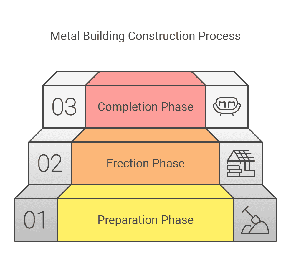 metal building construction process