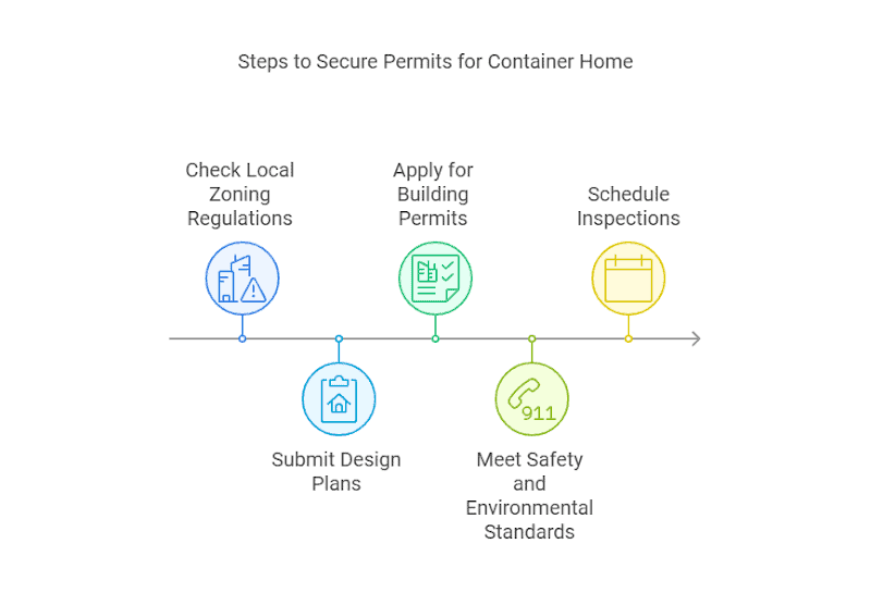 Before starting the design process, make sure to secure the necessary permits for your container home.