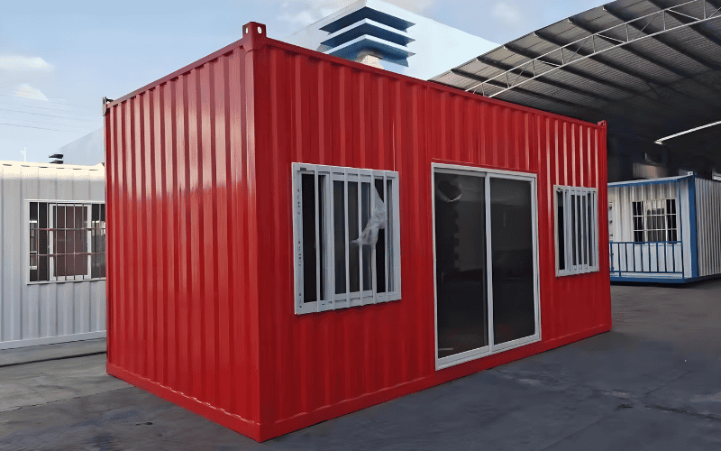 The aesthetic of your container home can embrace the industrial look or be enhanced with materials like wood, stone, or metal panels for a polished finish.