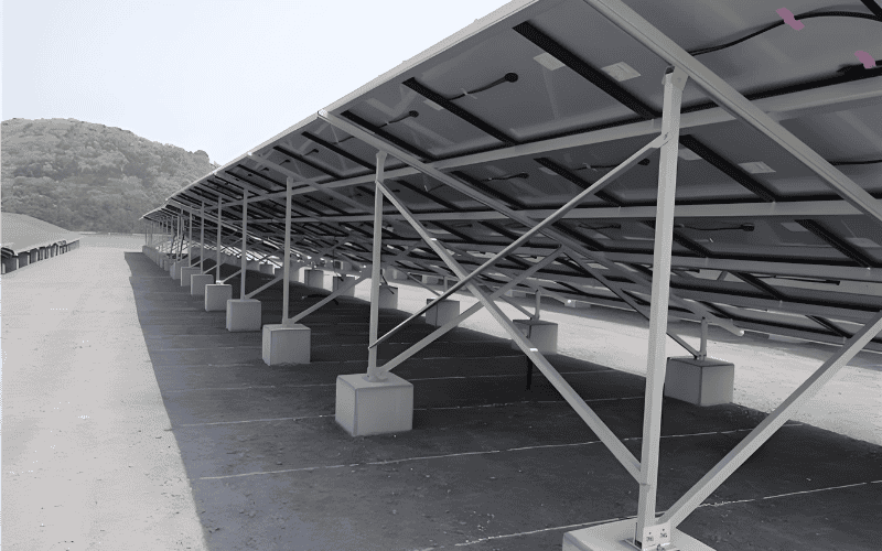 Photovoltaic panels for steel structure buildings