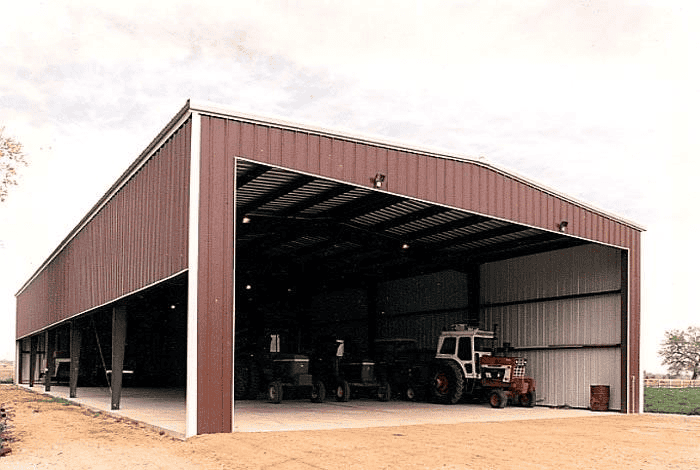 Open Equipment Storage Shed