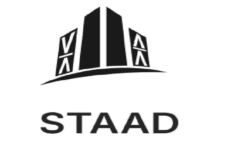 โลโก้ของ STAAD ซอฟต์แวร์ระดับมืออาชีพสำหรับการสร้างแบบจำลองโครงสร้างเหล็ก การคำนวณภาระ และการตรวจสอบโค้ด