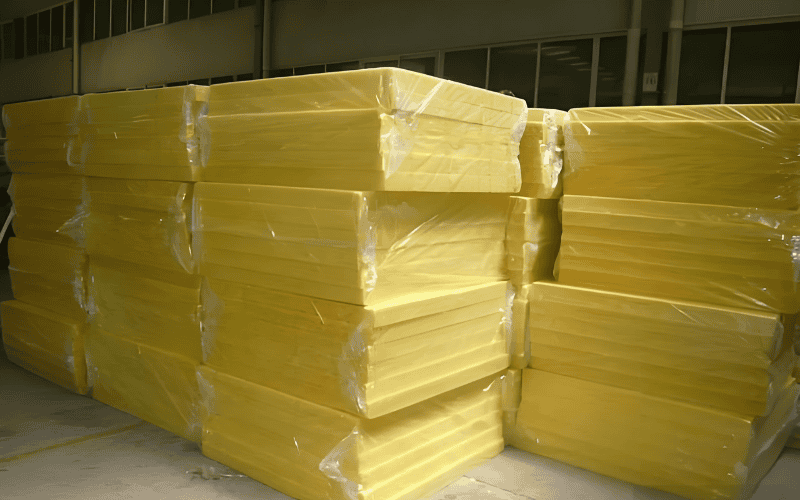 The insulation material for steel building.