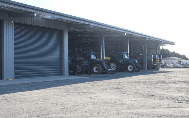 farm equipment storage shed