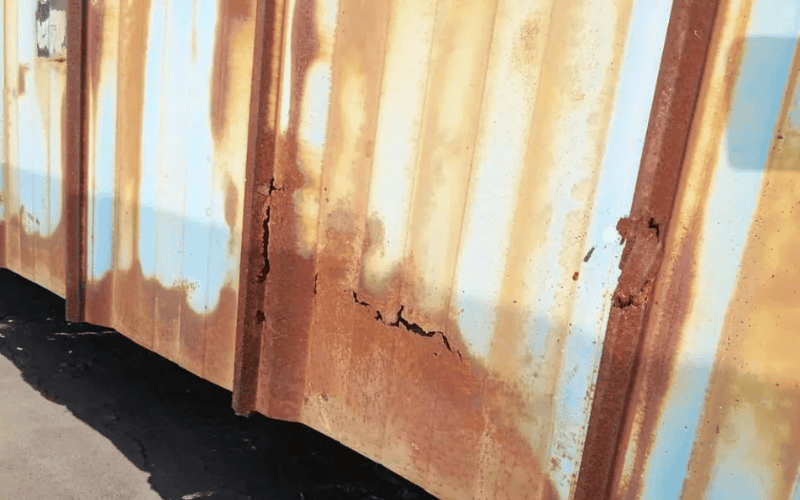 Steel surface with rust and corrosion