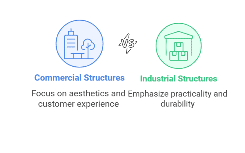 Commercial vs Industrial Steel Structure Buildings